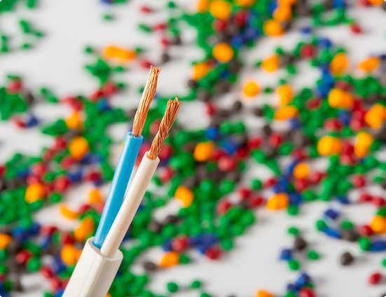 Electrical cable and polymer granules